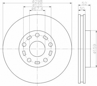 HELLA PAGID 8dd355119861 - Тормозной диск